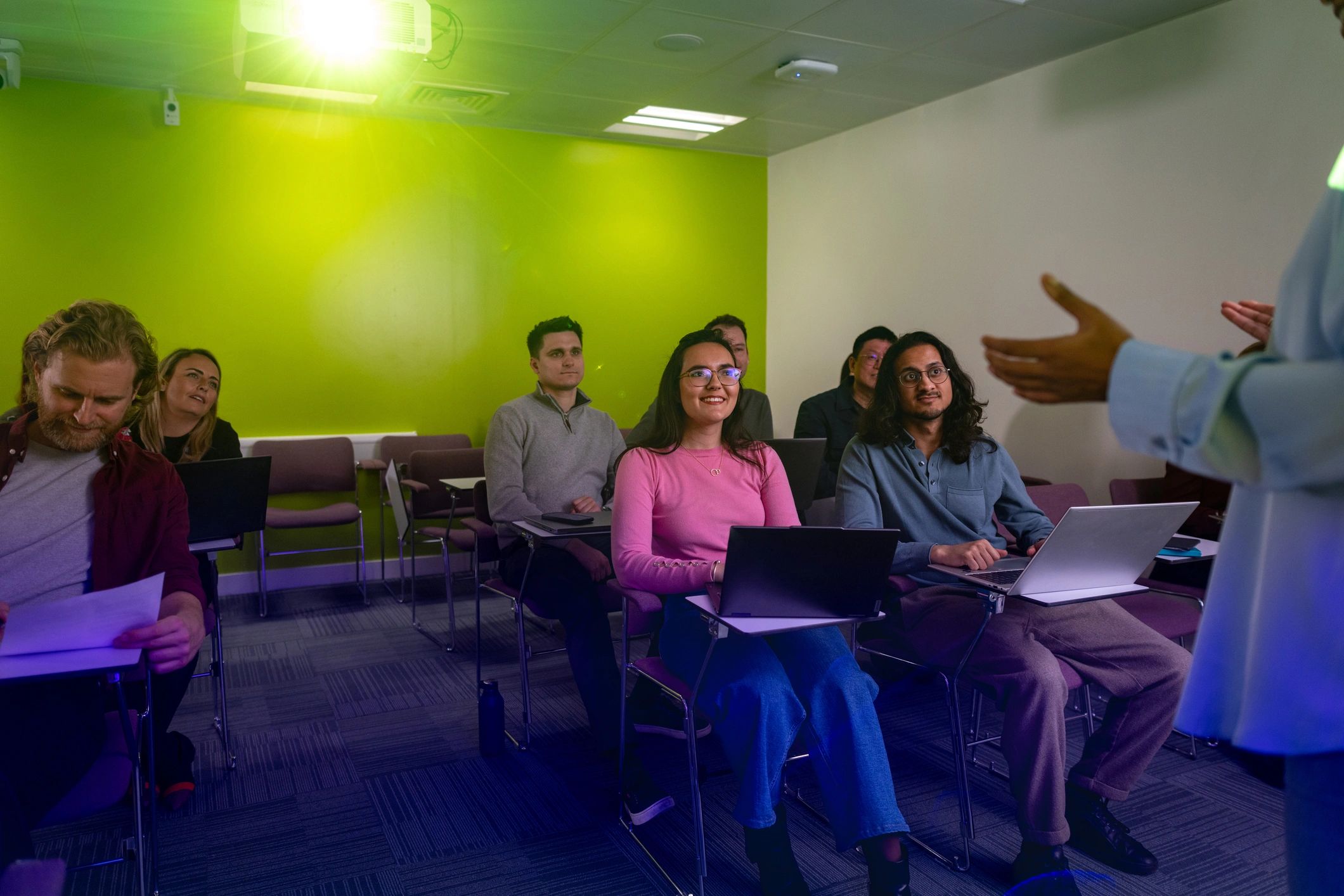 Assessment orientation session in a training center classroom